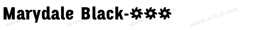 Marydale Black字体转换
